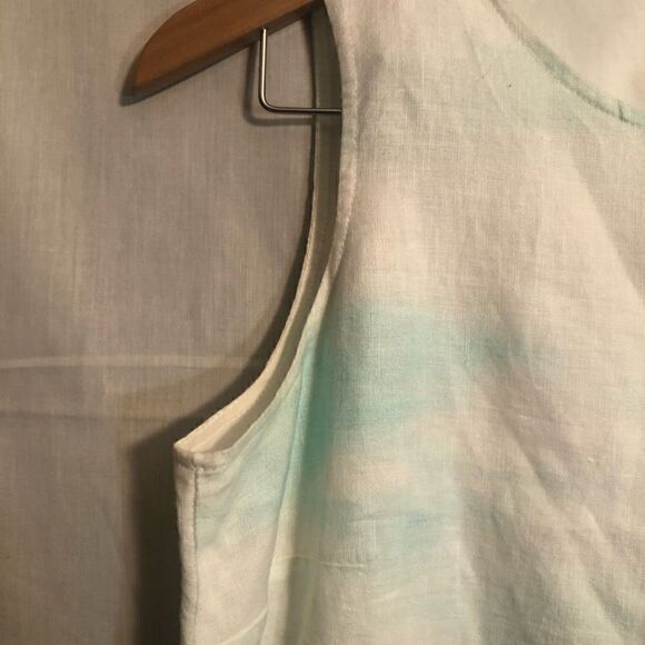 J Jill Love Linen Islands sleeveless shift dress. Size Petite Small. White. - Picture 6 of 7